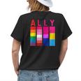 Proud Ally Pride Rainbow Lgbt Ally Womens Back Print T-shirt Gifts for Her