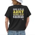 Proud Army National Guard Girlfriend Us Flag Military Couple Funny Military Gifts Womens Back Print T-shirt Gifts for Her