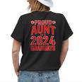 Proud Aunt Of A Class Of 2024 Graduate Senior Graduation Women's T-shirt Back Print Gifts for Her