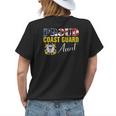 Proud Coast Guard Aunt With American Flag For Veteran Day Veteran Funny Gifts Womens Back Print T-shirt Gifts for Her