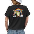 Rainbow Flag Nordic Gnome Lgbt Pride Month Garden Gnome Womens Back Print T-shirt Gifts for Her