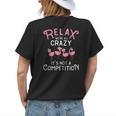 Relax Were All Crazy Its Not A Competition Flamingo Design Womens Back Print T-shirt Gifts for Her