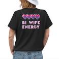 Retro Bi Wife Energy Lgbt Pride Bisexual Flag Gay Marriage Womens Back Print T-shirt Gifts for Her