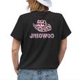 Reverse Cowgirl For Women Girls Pink Cowgirl Hat Womens Back Print T-shirt Gifts for Her