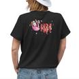 Santa Flamingo Carriage With Seahorses Funny Christmas Kids Flamingo Funny Gifts Womens Back Print T-shirt Gifts for Her