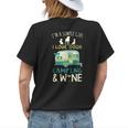 Simple Girl Dogs Camping Wine Camper Trailer Gift For Womens Womens Back Print T-shirt Gifts for Her