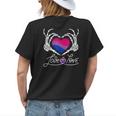 Skeleton Heart Love Is Love Lgbt Bisexual Pride Month Women Womens Back Print T-shirt Gifts for Her
