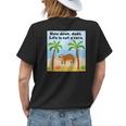 Sloths And Crabs Relaxation At Beach Hammock Womens Back Print T-shirt Gifts for Her
