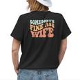 Somebodys Fine Ass Wife Retro Wavy Groovy Vintage Womens Back Print T-shirt Gifts for Her