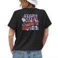 Stars And Stripes Running For Call Lights 4Th Of July Nurse Womens Back Print T-shirt Gifts for Her