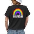 Straight Heterosexual Rainbow Funny Womens Back Print T-shirt Gifts for Her