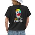 Sweet But Psycho Cute Humor Wife Mom Horror Goth Punk Womens T-shirt Back Print Gifts for Her