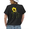The Best Cat Mom Ever Sunflower Sunshine Kitty For Cat Lover Womens Back Print T-shirt Gifts for Her