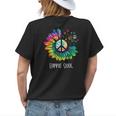 Tie Dye Sunflower Hippie Soul Hippy Peace Sign Daisy Flower Womens Back Print T-shirt Gifts for Her