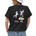 Unicorn You Vs Me Funny Unicorns Rainbow Gifts Womens Back Print T-shirt Gifts for Her