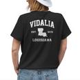 Vidalia Louisiana La Vintage State Athletic Style Womens Back Print T-shirt Gifts for Her