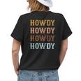 Vintage Howdy Rodeo Western Cowboy Country Cowgirl Womens Back Print T-shirt Gifts for Her
