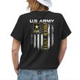 Vintage Us Army Proud Uncle With American Flag Gift Womens Back Print T-shirt Gifts for Her