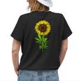 Weed Marijuana Leaf Cannabis Sunflower Funny Girls Mom Mama Womens Back Print T-shirt Gifts for Her