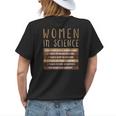 Women Belong In Science Design For Biology & Physics Teacher Womens Back Print T-shirt Gifts for Her
