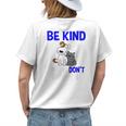 Be Kind Words Dont Rewind Anti Bullying Kindness Womens Back Print T-shirt Gifts for Her