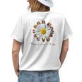 Cavalier Dogs Peace Love Daisy Dog Mom Cavalier Dogs Womens Back Print T-shirt Gifts for Her