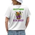 Coolest Pumpkin In The Bakery Fall Baker Cupcake Halloween Baker Womens T-shirt Back Print Gifts for Her