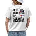 Cubanita Flag Cubana Cuba Mom Women Girl Cuban Funny Saying Womens Back Print T-shirt Gifts for Her