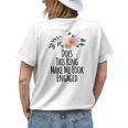 Does This Ring Make Me Look Engaged Funny Floral Gift Mom Womens Back Print T-shirt Gifts for Her