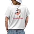 Flamingoween Funny Flamingoween Witch Halloween Womens Back Print T-shirt Gifts for Her