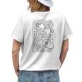 Floral Design Coloring Womens Back Print T-shirt Gifts for Her