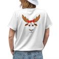 Floral Moose Animal Halloween Costume Gift Womens Back Print T-shirt Gifts for Her