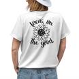 Focus On The Good Inspirational Positivity Quote Sunflower Womens Back Print T-shirt Gifts for Her