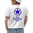Funny All Purpose Flour Costume Baking Recipe Womens Back Print T-shirt Gifts for Her