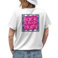 Funny Back Body Hurts Quote Workout Gym Top Leopard Womens Back Print T-shirt Gifts for Her