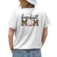 Funny Baseball Mom Leopard Print Cheetah Pattern Mother Mum Gift For Womens Womens Back Print T-shirt Gifts for Her