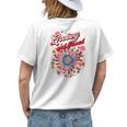 Groovy And Proud Fireworkds And Flowers Design Womens Back Print T-shirt Gifts for Her