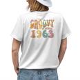 Groovy Since 1963 59 Years Old 59Th Birthday Vintage 1963 Womens Back Print T-shirt Gifts for Her