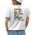I Am One Of Them Girls Cowgirl Boots Sunflower Western Womens Back Print T-shirt Gifts for Her