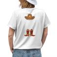 Kids 8Th Birthday Western Country This Cowgirl Is Eight Womens Back Print T-shirt Gifts for Her