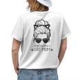 Kinda Busy Being A Cat Mom Messy Bun Womens Back Print T-shirt Gifts for Her