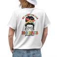 Messy Bun 100 Days Of School My Students 100 Days Smarter Womens Back Print T-shirt Gifts for Her