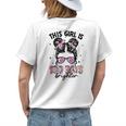 Messy Bun 100 Days Of School This Girl Is 100 Days Brighter Womens Back Print T-shirt Gifts for Her