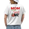 Mom The Sweet One Strawberry Birthday Family Party Womens Back Print T-shirt Gifts for Her