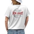 New Jersey Baseball Lovers Nj Moms Dads Garden State Womens Back Print T-shirt Gifts for Her