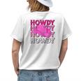 Pink Howdy Cowgirl Western Country Rodeo Awesome Cute Gift For Womens Womens Back Print T-shirt Gifts for Her