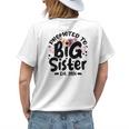 Promoted To Big Sister 2024 Cute Big Sister Kids Floral Womens Back Print T-shirt Gifts for Her