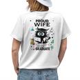 Proud Wife Of A Class Of 2023 Graduate Cool Black Cat Women's T-shirt Back Print Gifts for Her