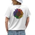 Rainbow Sunflower Lgbtq Flag Pride Month Womens Back Print T-shirt Gifts for Her