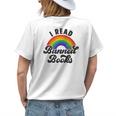 I Read Banned Books Retro Literature Rainbow Reading Vintage Women's T-shirt Back Print Gifts for Her
